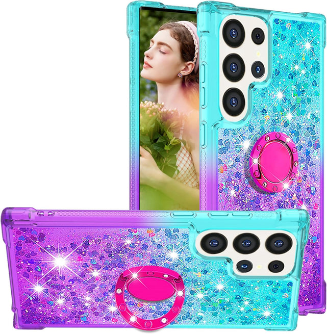 Redpepper Galaxy S25 Plus cover glitter liquida rosa