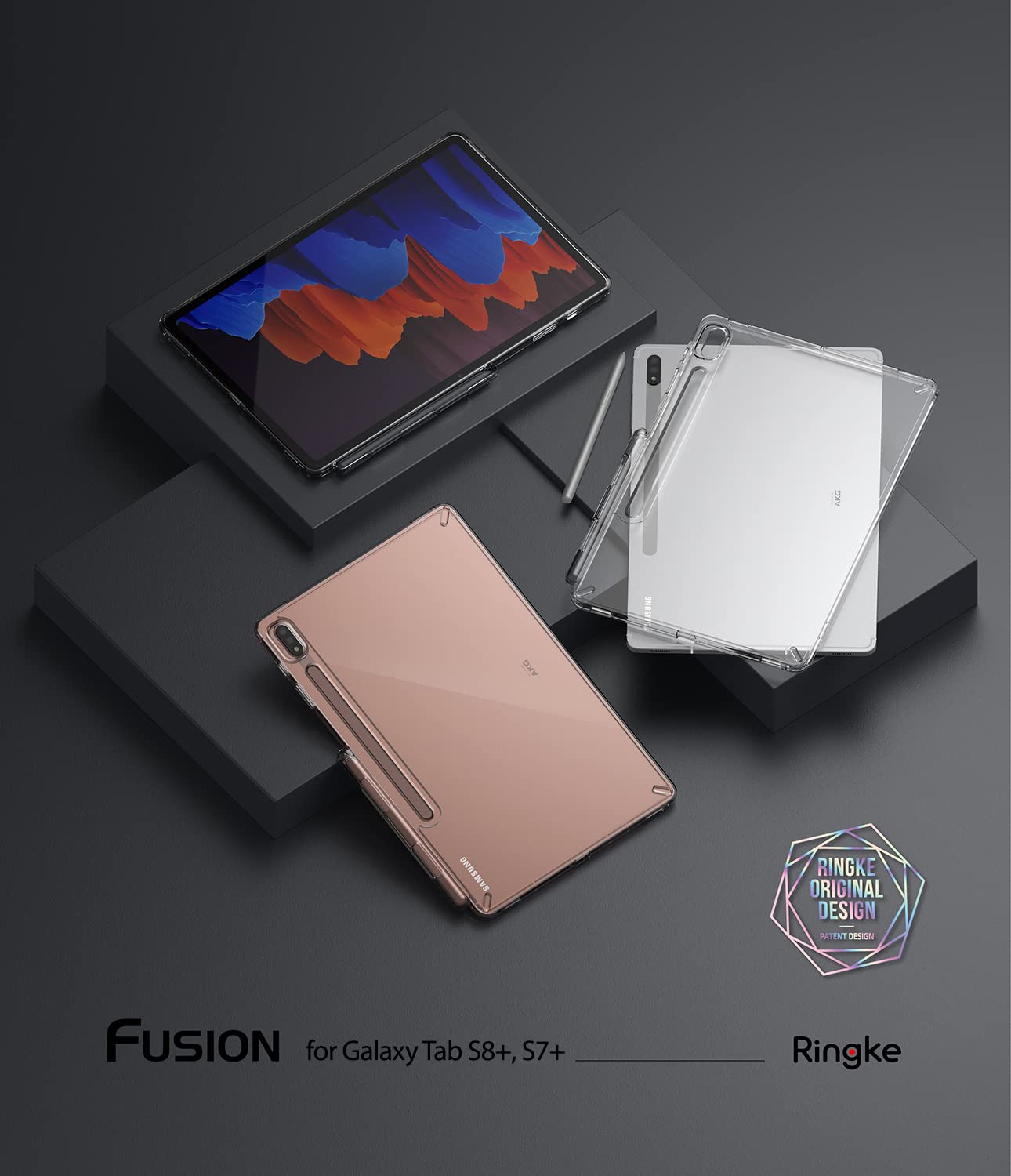 Ringke Fusion Cover Galaxy Tab S8 Plus Clear con Porta Penna