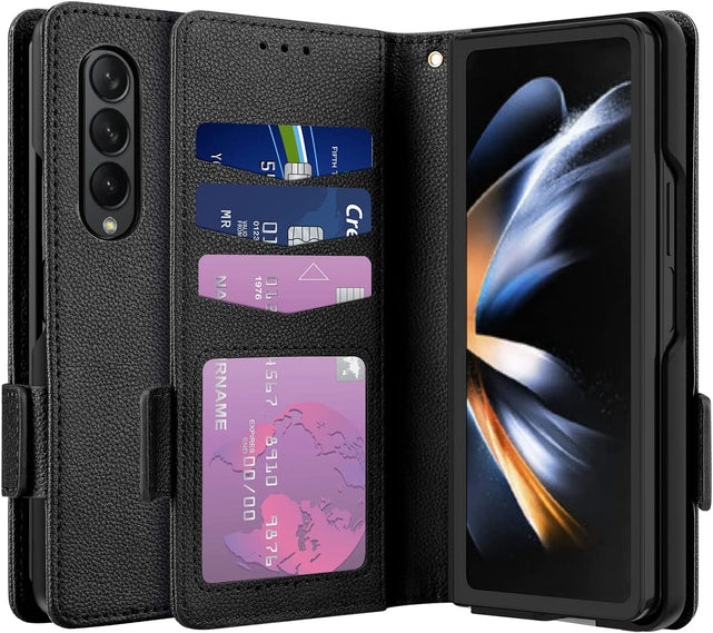 Redpepper Galaxy Z Fold 4 Portafoglio Pelle Nero Stand