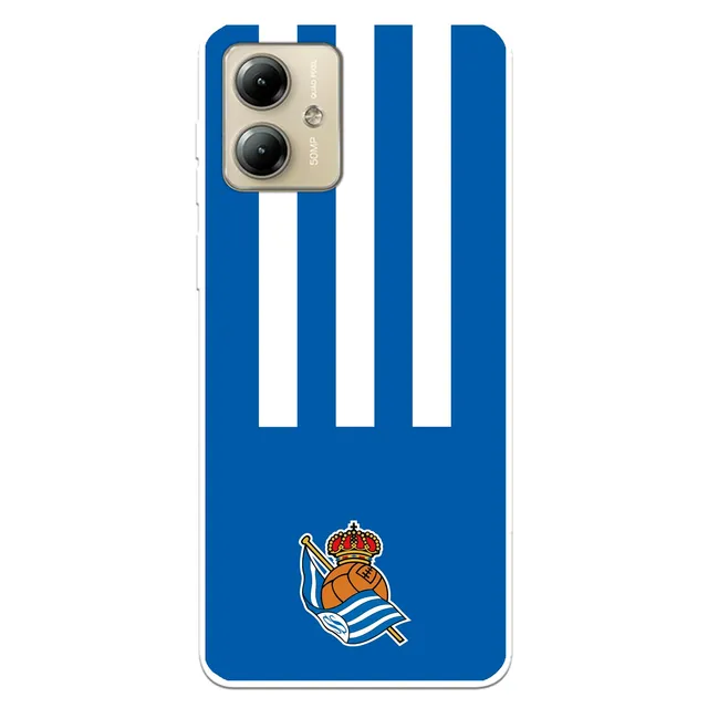 La Casa de las Carcasas Squadre cover Moto G14 Real Sociedad strisce verticali