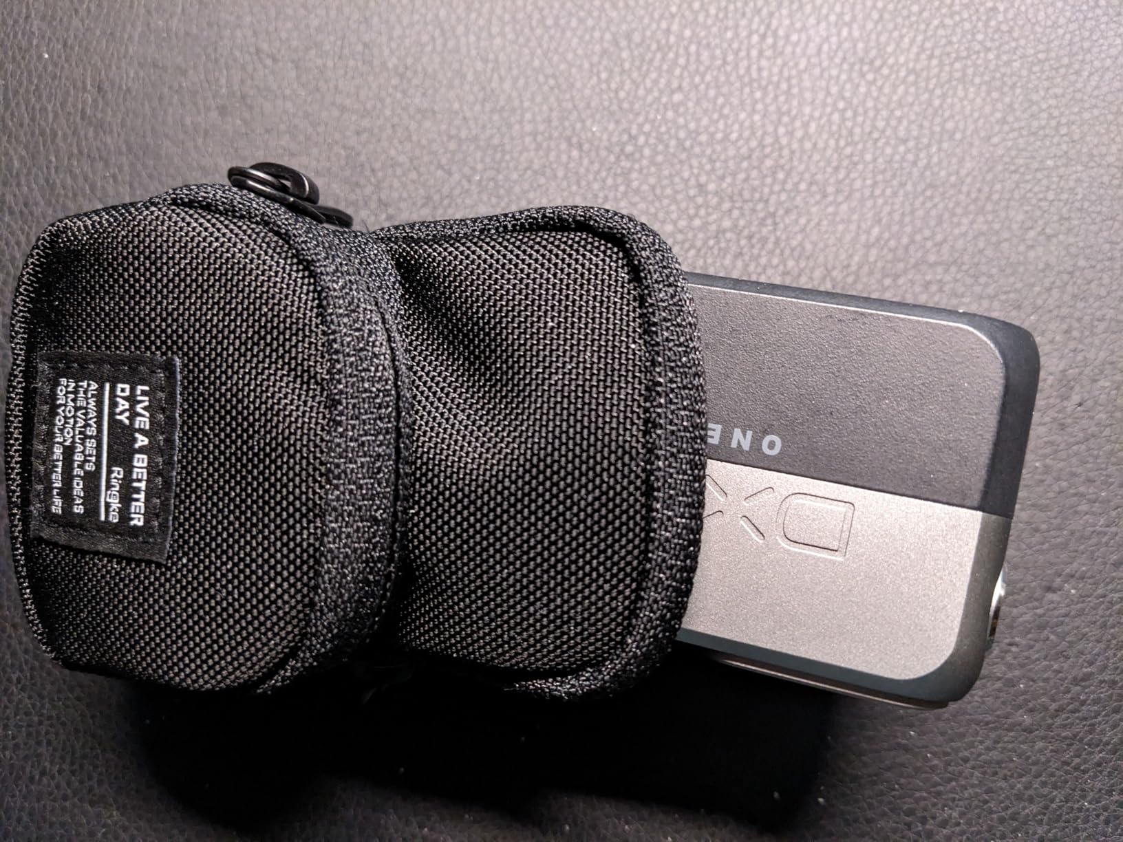 Ringke Mini Pouch Two Pocket Pochette Nylon Black AirPods