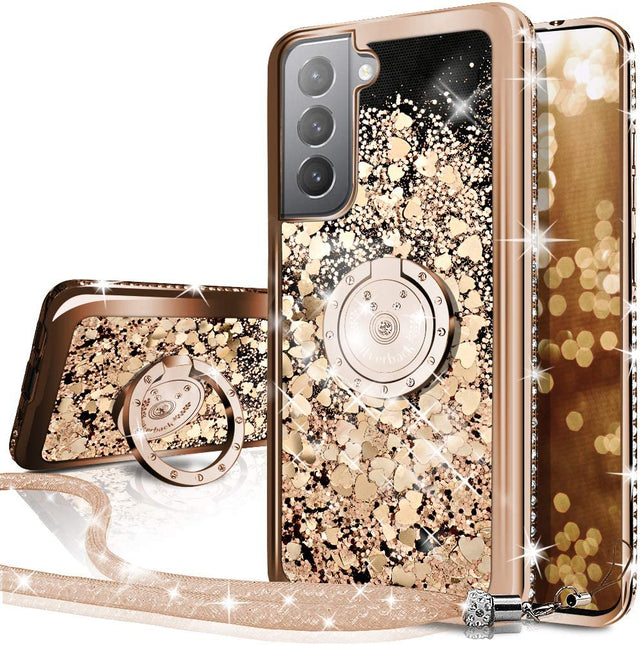 Redpepper Galaxy Cases S21 Ultra custodia glitter liquido rosa