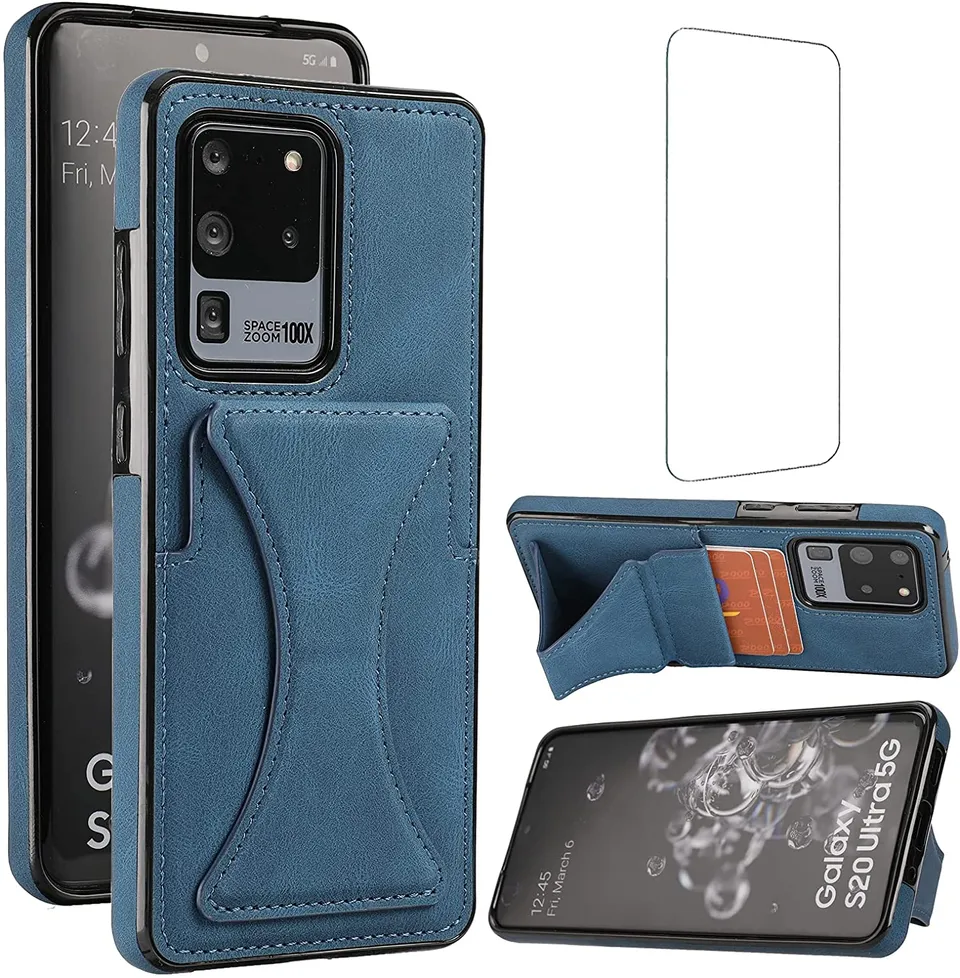 Redpepper Galaxy S20 Ultra cover anello stand portacarte nera