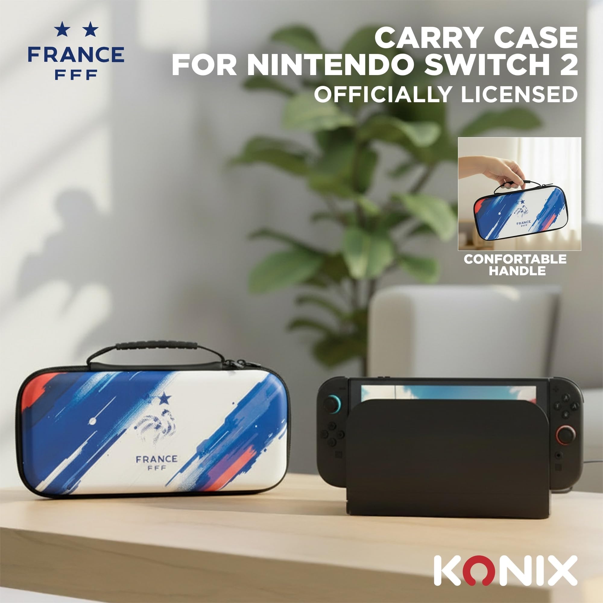 Konix FFF Carry Bag Borsa Switch 2 Blu 8 Giochi
