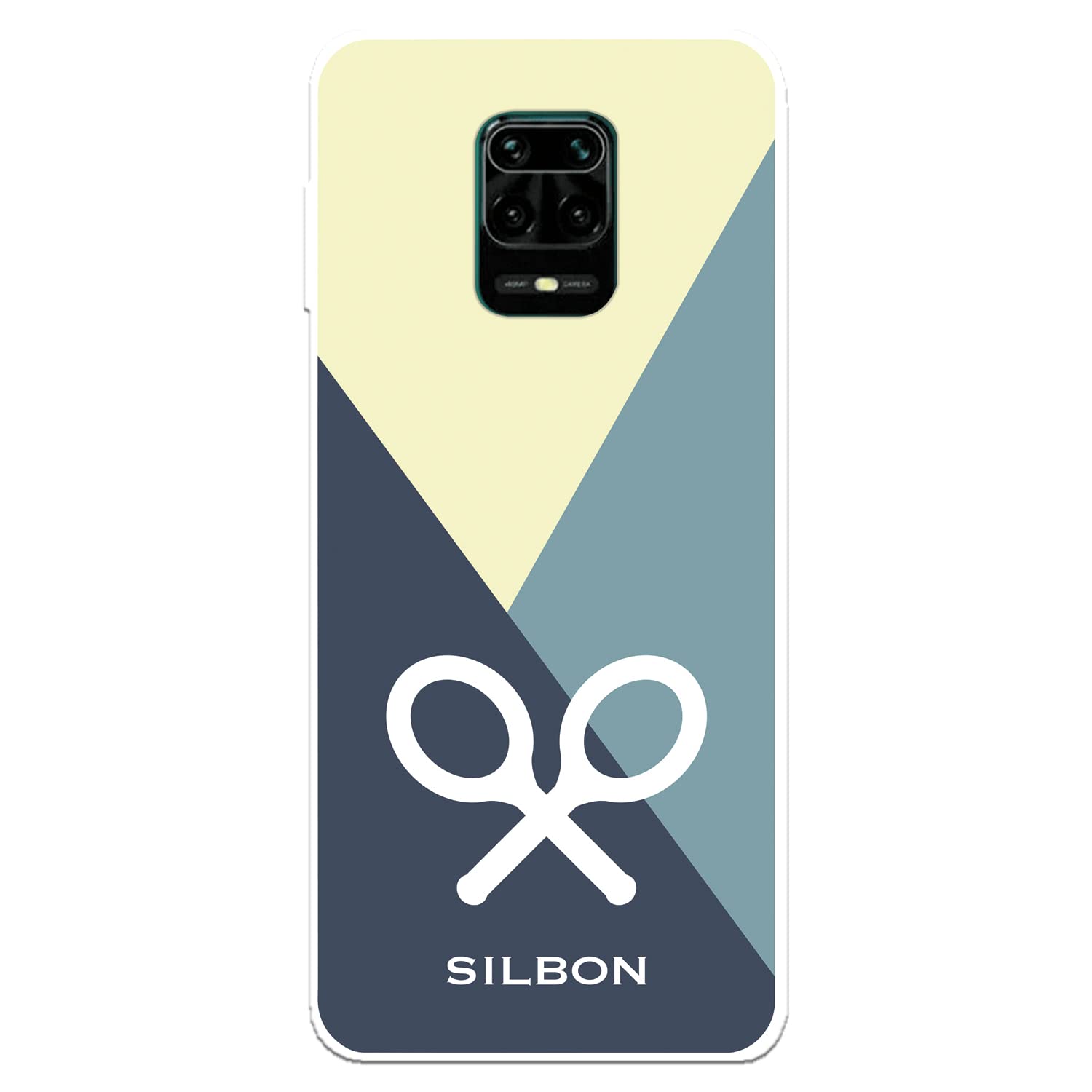 La Casa de las Carcasas Collaborazioni Redmi Note 9S custodia logo bianco silicone
