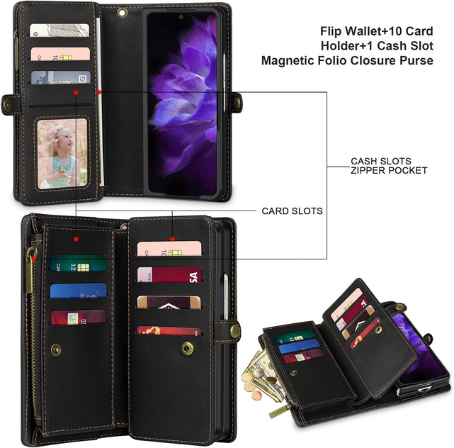 Redpepper Galaxy Z Fold 5 cover portafoglio viola scuro