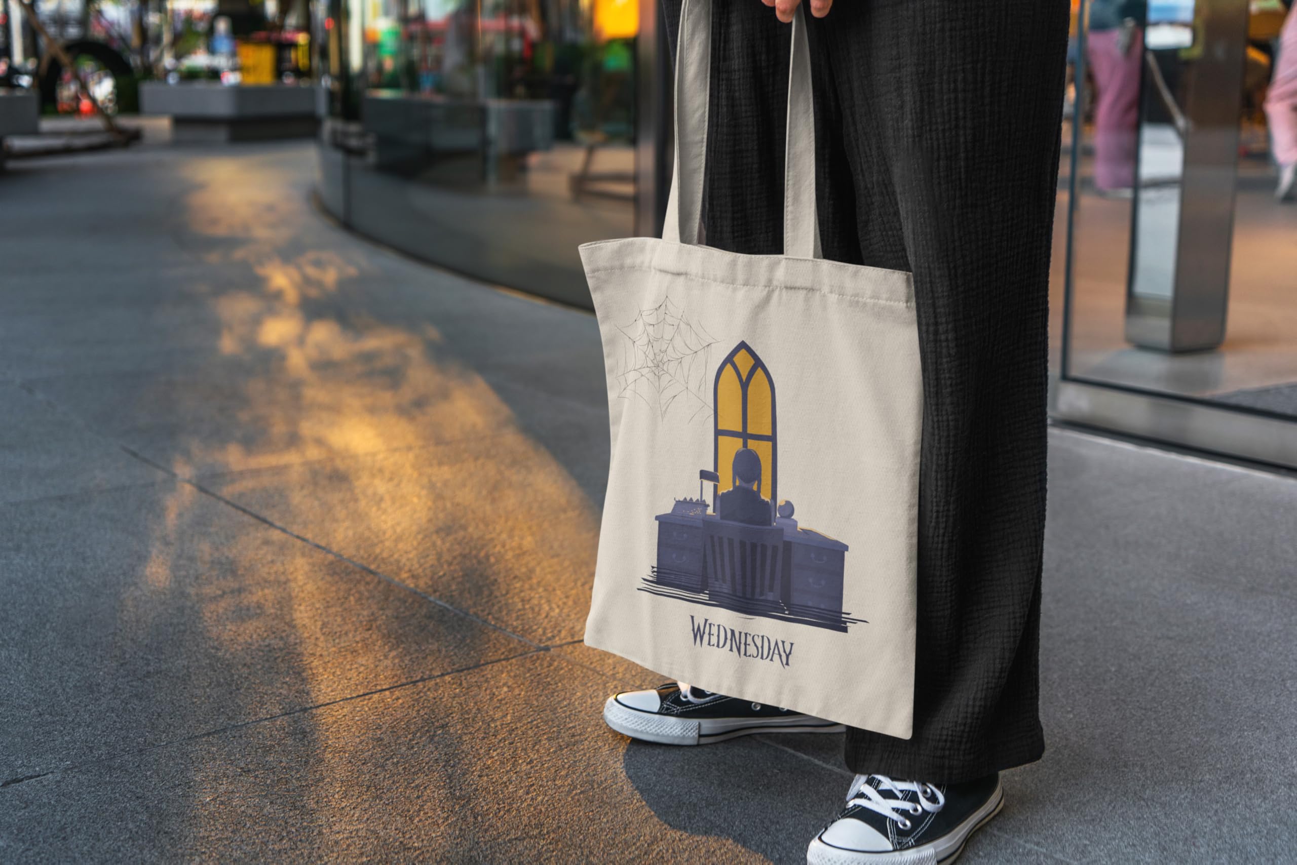Konix Mercoledì Borsa Tote 38x42 cm Bianco Writing Time Poliestere
