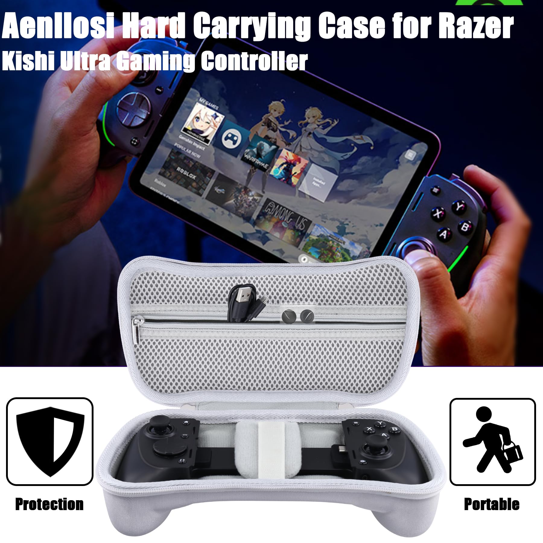 Aenllosi Game Controller Case custodia Razer Kishi V3 Pro EVA