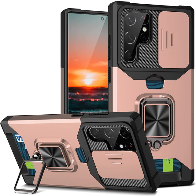 Redpepper Galaxy Cases S22 Ultra Cover Antishock Anello Carte