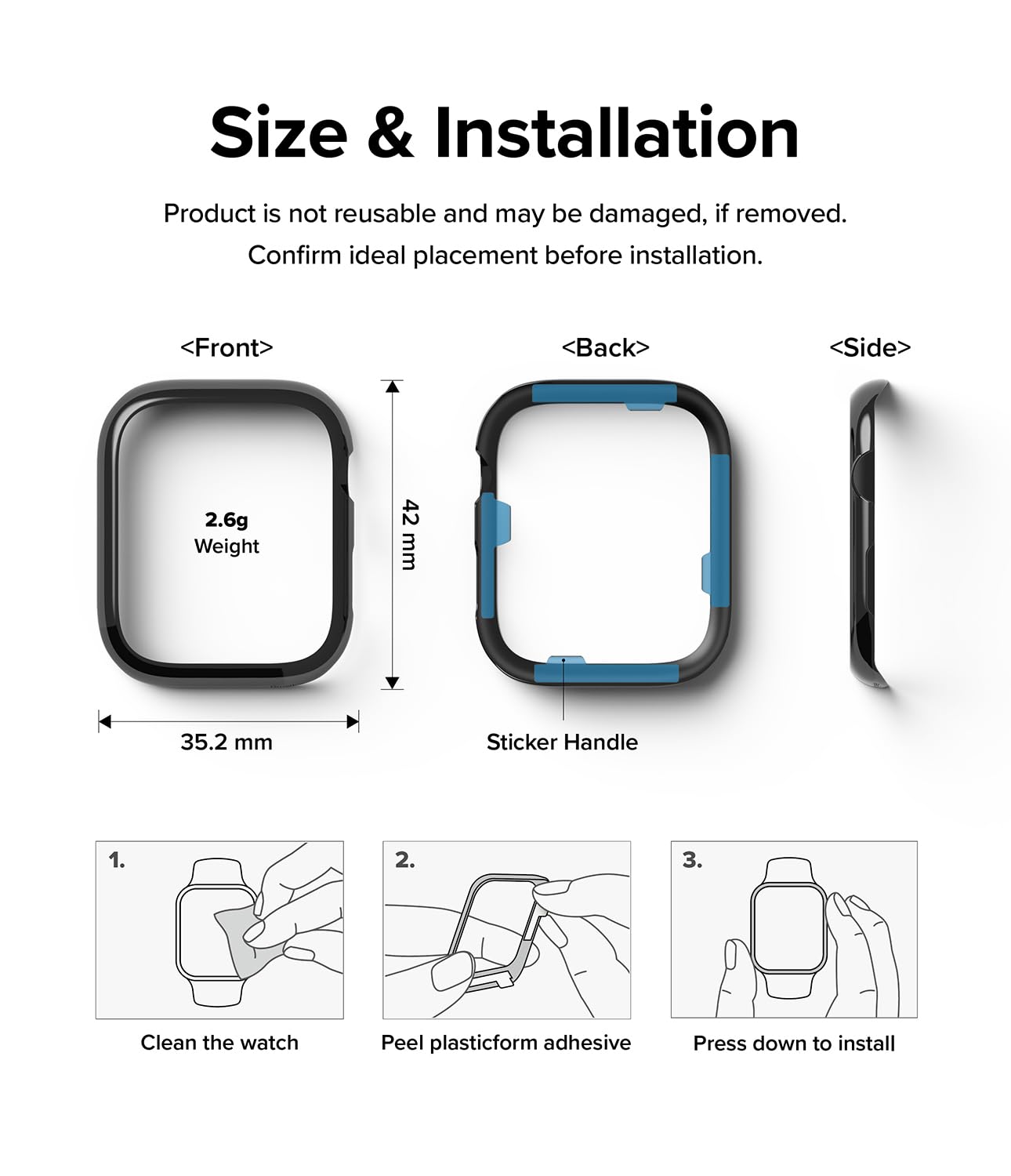 Ringke Bezel Styling 41-03 Ghiera Apple Watch 41mm Nera Acciaio