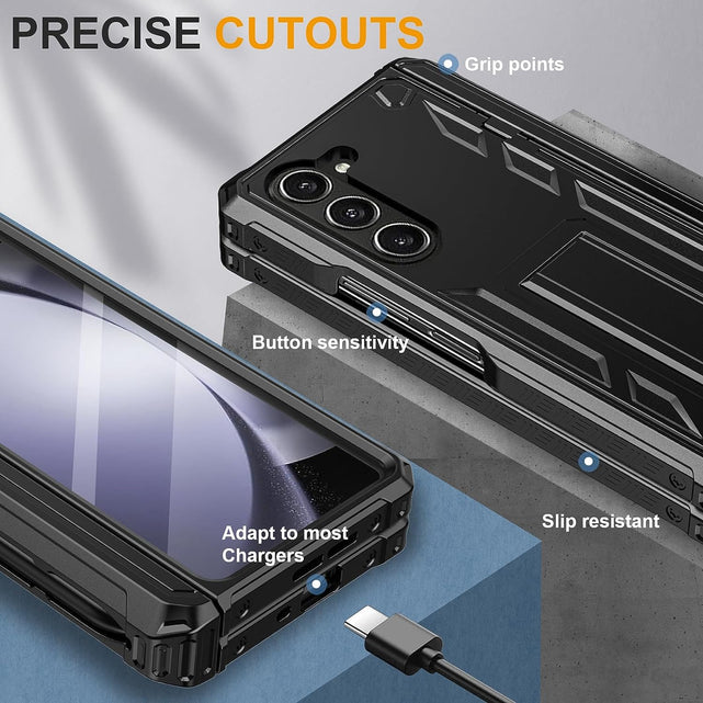 Redpepper Galaxy Z Fold 5 Custodia Nera Militare Stand