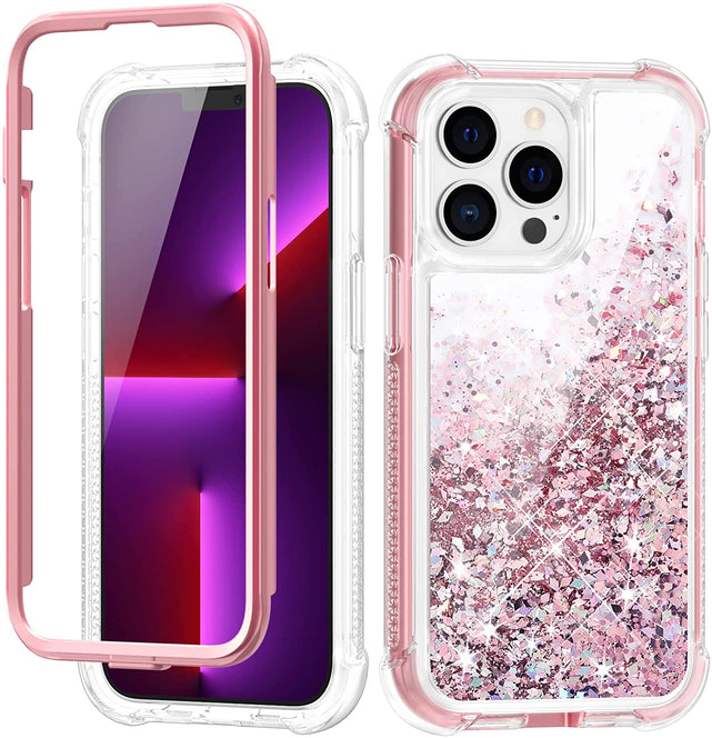 Redpepper 13 Pro Max Cover Glitter Liquida Girasole Trasparente
