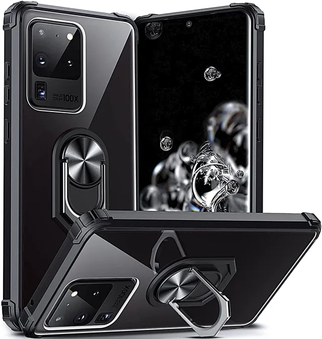 Redpepper Galaxy Cases S20 Ultra Cover Trasparente con Anello