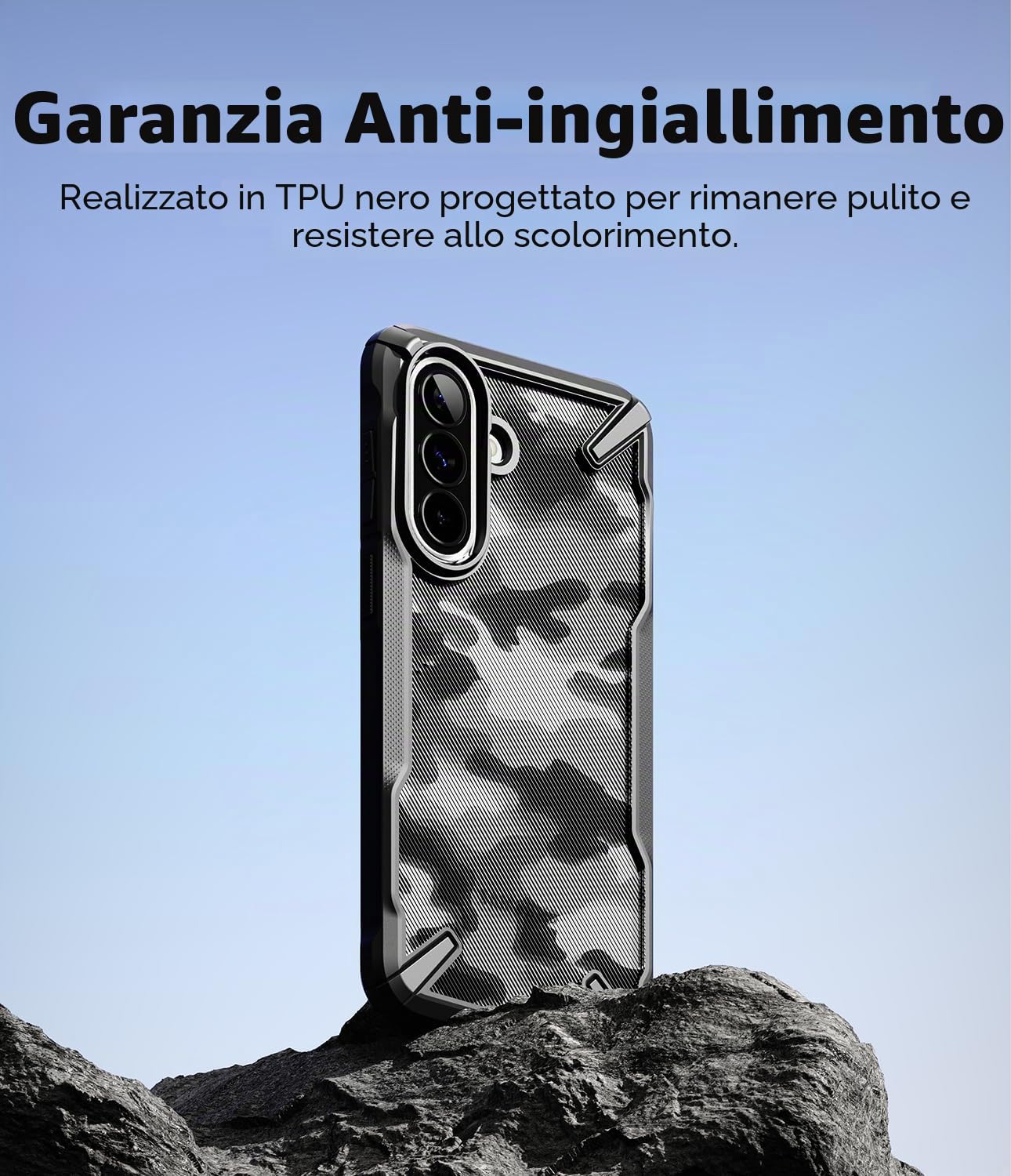 Ringke Fusion X Galaxy A57 cover Camo Black antishock