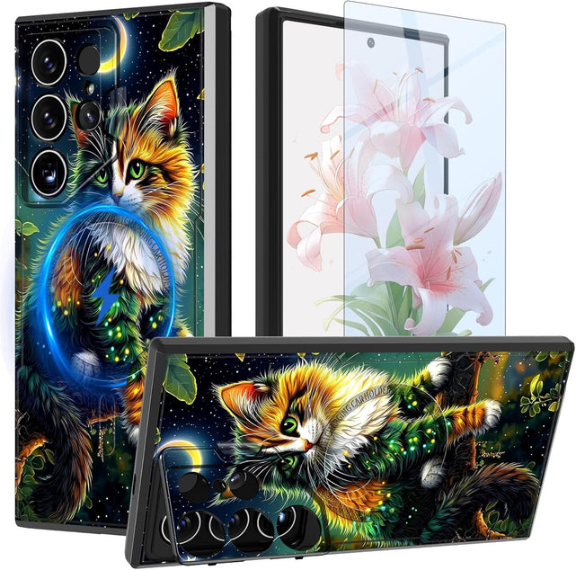 Redpepper Galaxy S24/S25 Plus custodia Owl Moon con stand