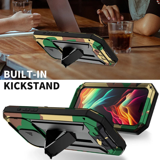 Redpepper Apple Cases cover iPhone 16 Pro metallo armor con stand