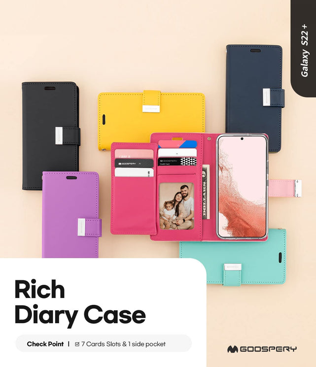 Redpepper Galaxy Cases S22 Plus Flip Cover pelle 6 carte