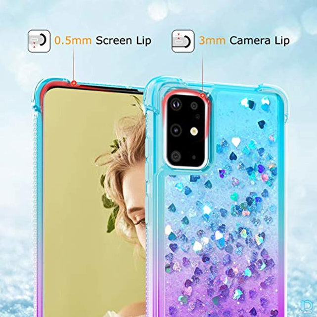 Redpepper Galaxy S20+ cover glitter teal-viola TPU