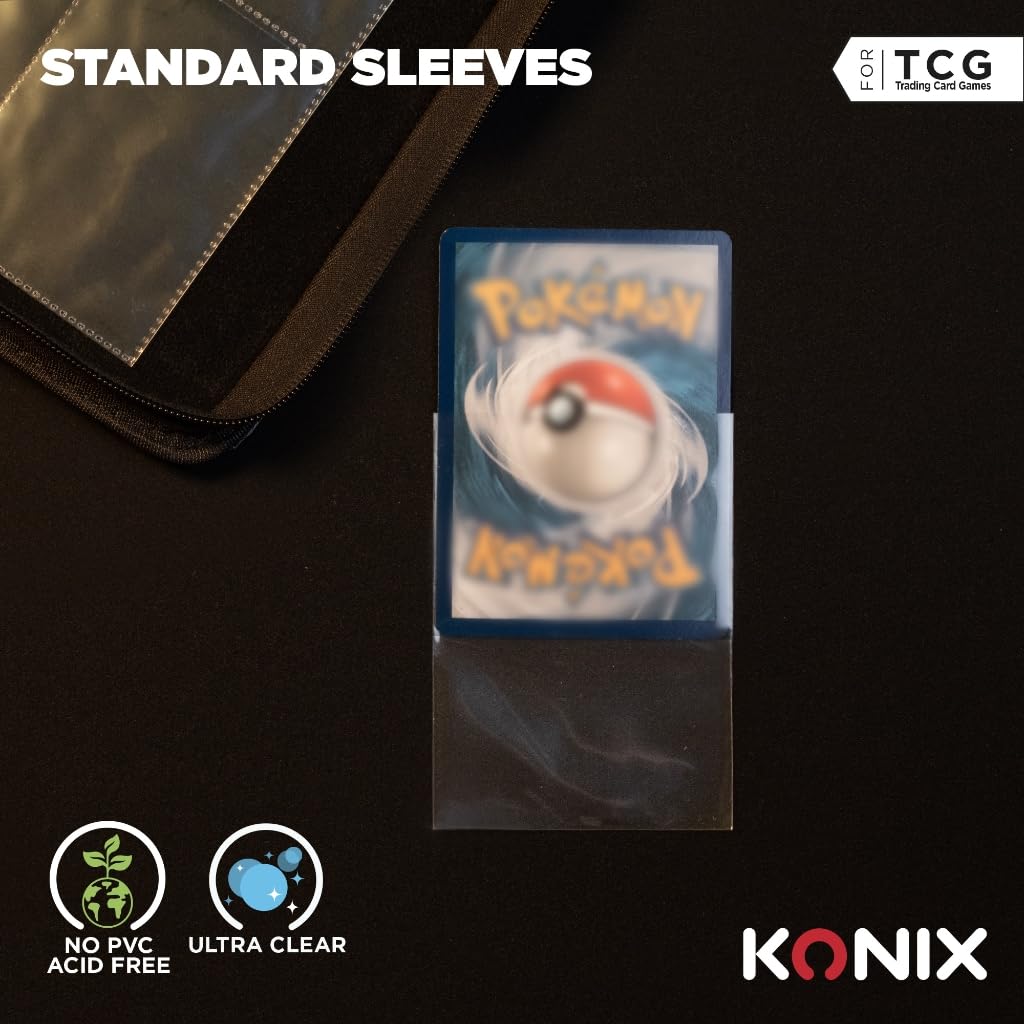 Konix Standard Bustine Carte 67x92 mm Trasparenti 100 pz
