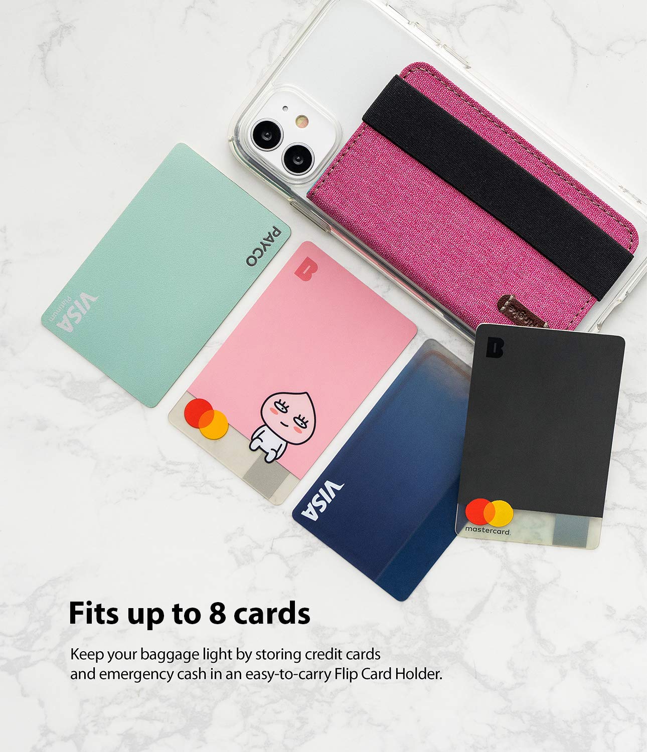 Ringke Card Holder porta carte adesivo per smartphone nero