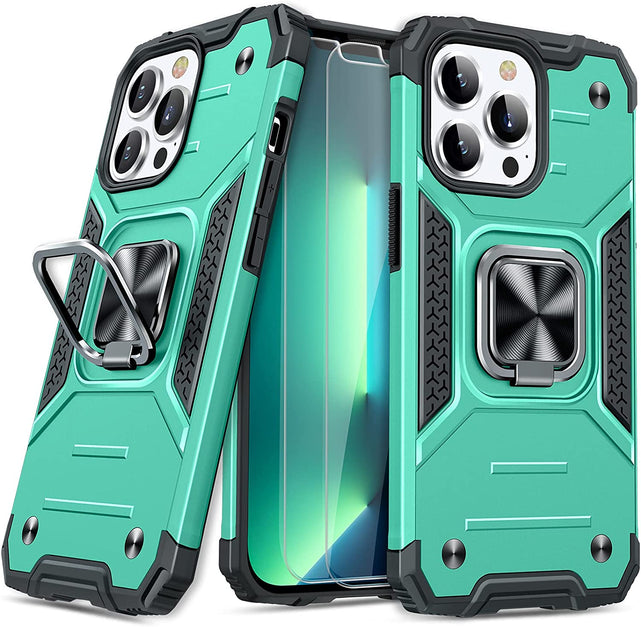 Redpepper iPhone 13 Pro Custodia Bumper con Anello e Vetro