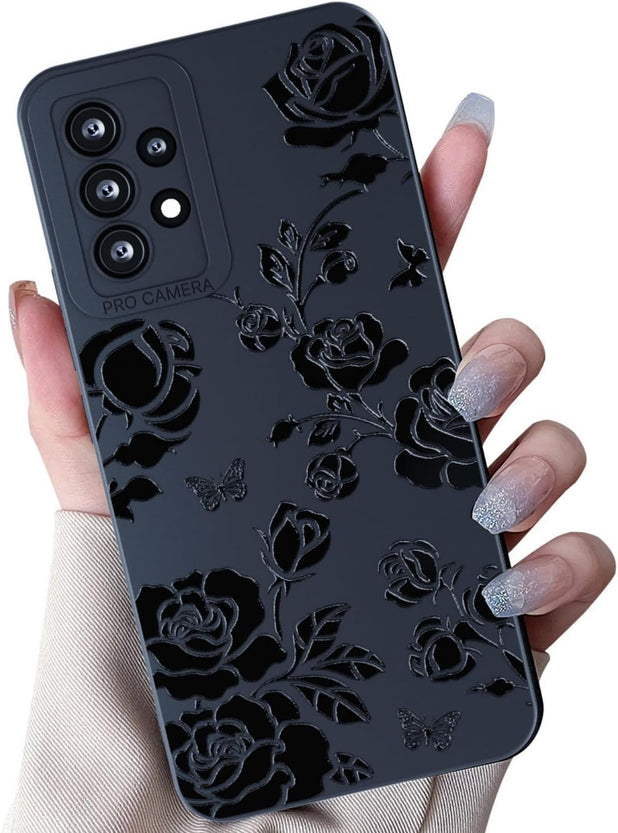 Redpepper Galaxy Cases cover Galaxy S25 Plus nera fiori farfalla silicone