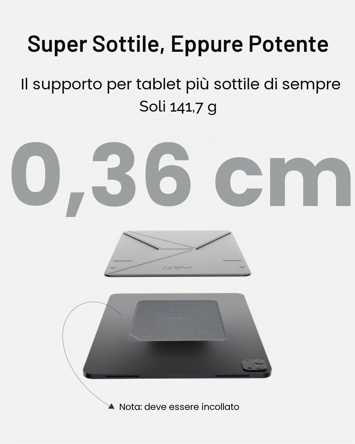 MOFT Snap Series supporto tablet 9,7-12,9" Grigio