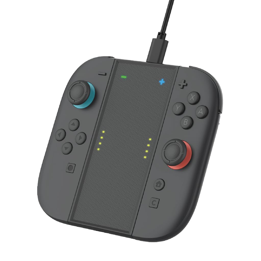 Konix Stazione Ricarica 4 Joy-Con Switch 2 RGB Nero