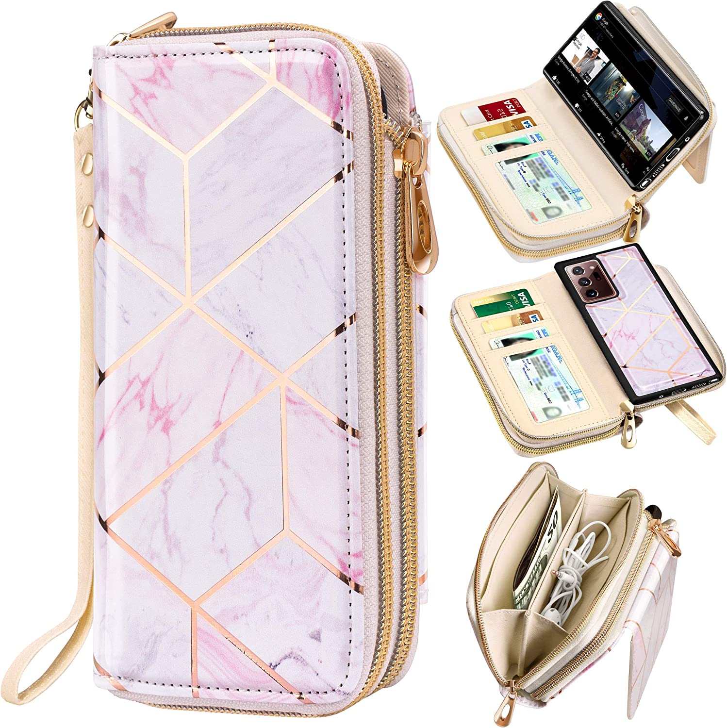 Redpepper Galaxy Cases portafoglio Note 20 Ultra pelle verde