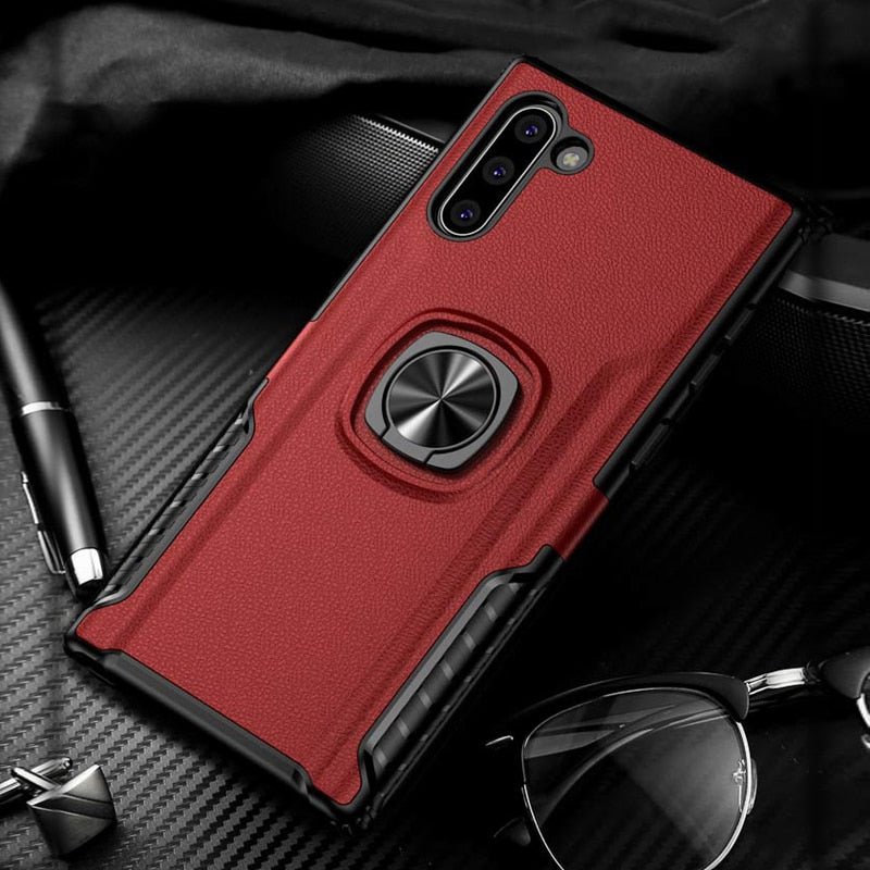 Redpepper Galaxy Note 10 Plus Cover Anello Nero Magnetica