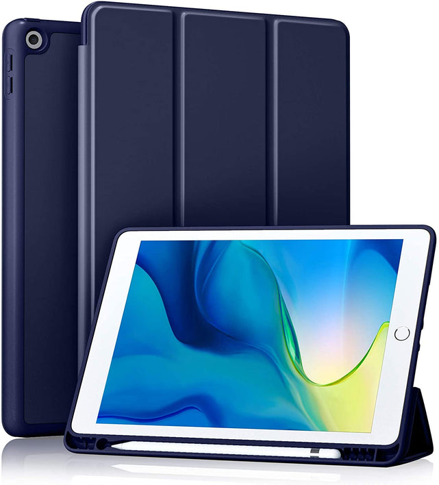 Redpepper iPad 10.2 Cover Nera Pelle Stand Porta Matita