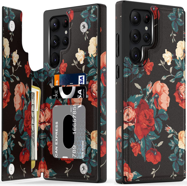 Redpepper Galaxy S22 Ultra Cover Pelle Portafoglio