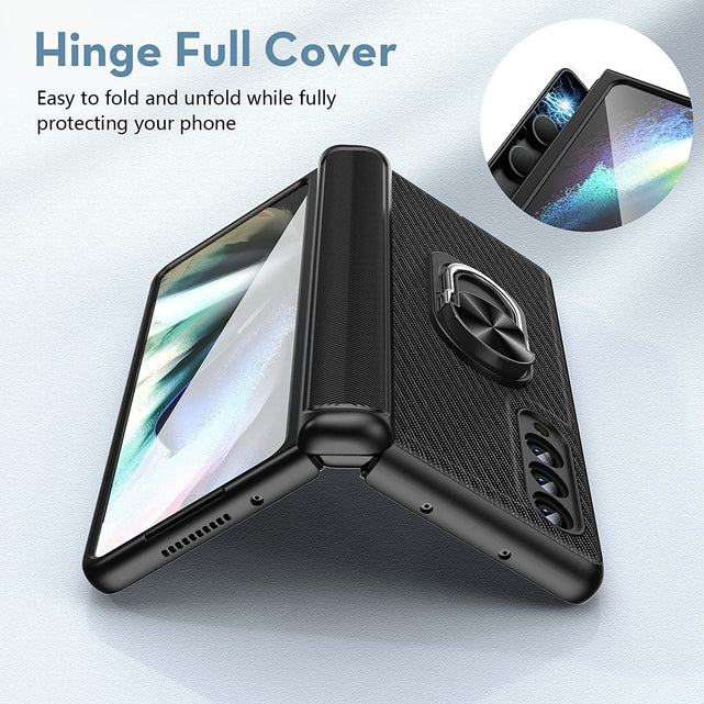 Redpepper Galaxy Z Fold 4 cover nera con stand e vetro 9H