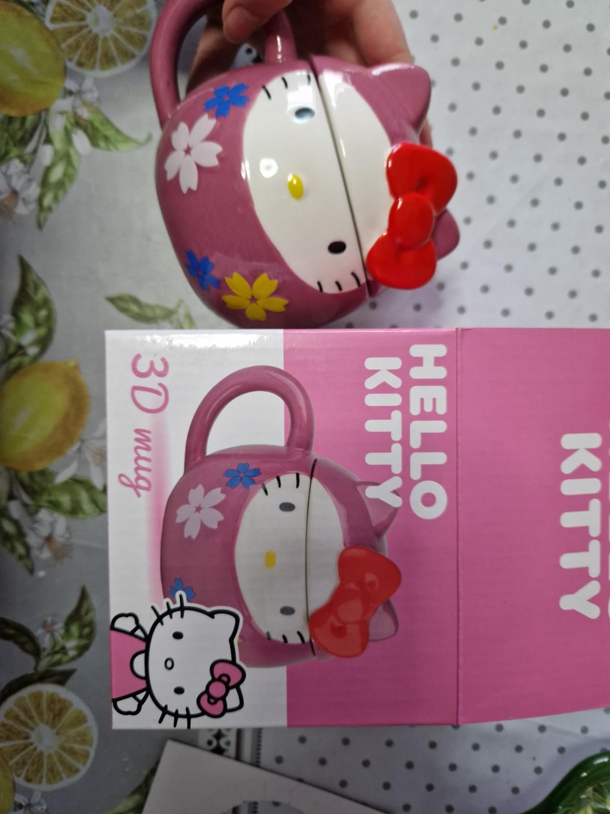 Konix Hello Kitty Tazza Termoreattiva 320 ml Rosso Kimono