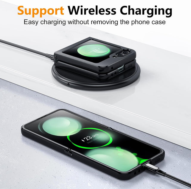 Redpepper Z Flip 5 Cover Nera Sottile in TPU