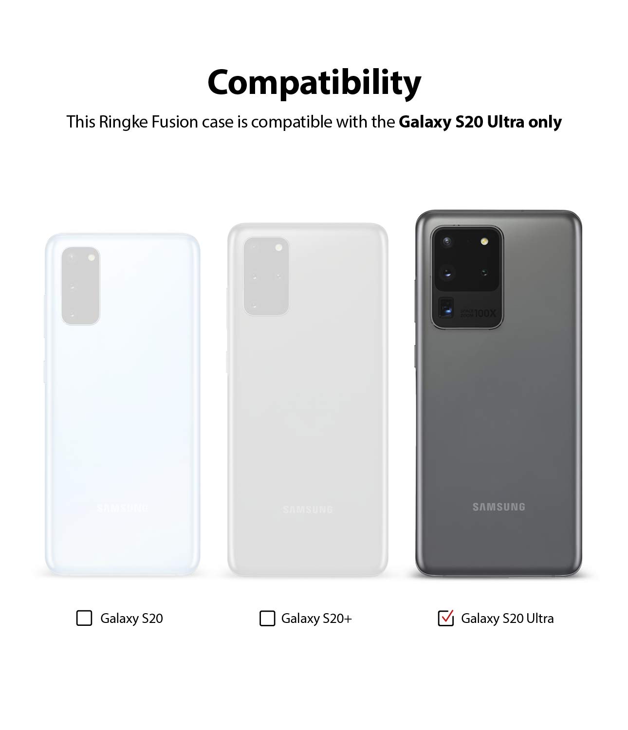 Ringke Fusion Galaxy S20 Ultra cover trasparente Clear antiurto