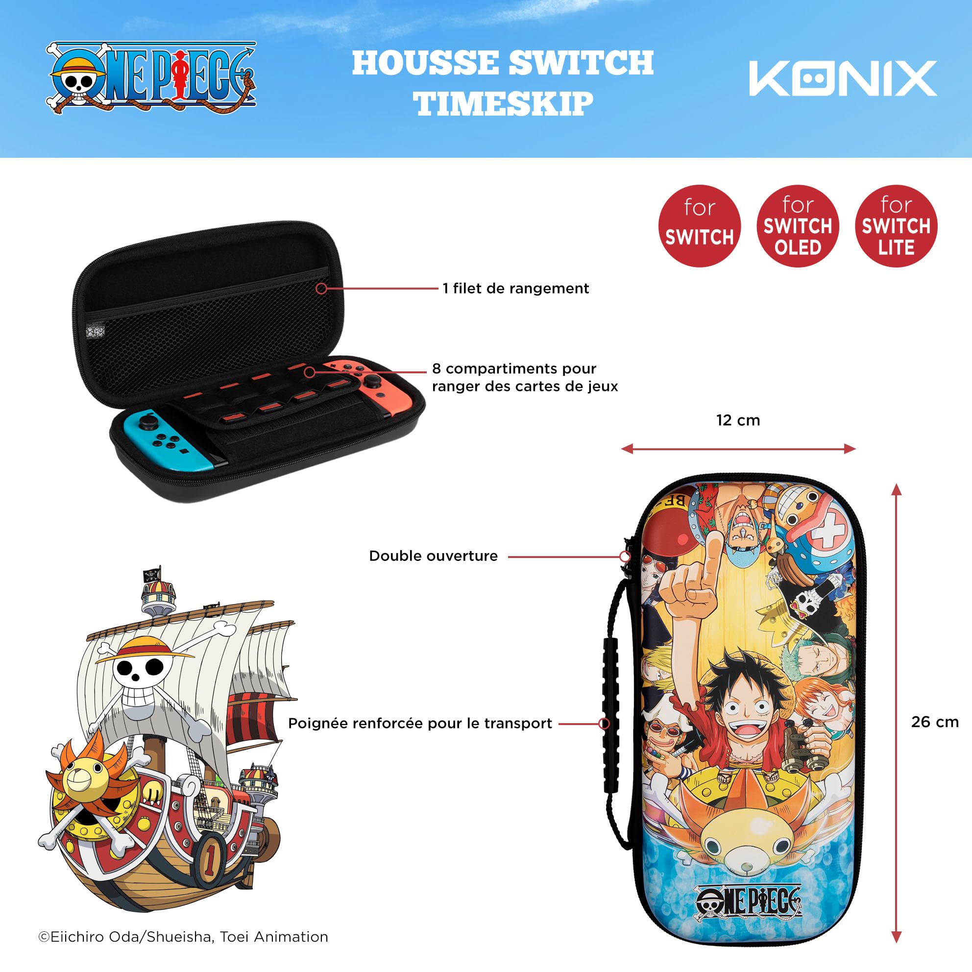 Konix Jujutsu Kaisen Custodia Nintendo Switch 12x26 cm