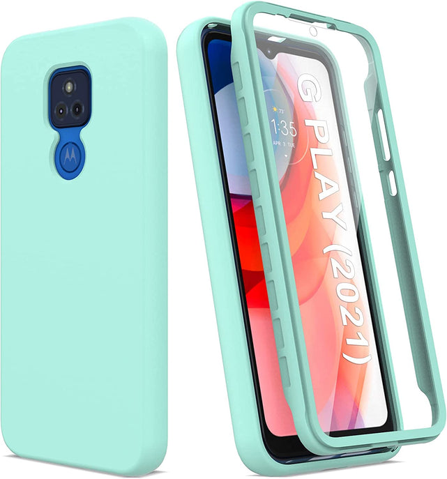 Redpepper Moto G Play 2021 Cover Vetro Integrato Antishock Nera