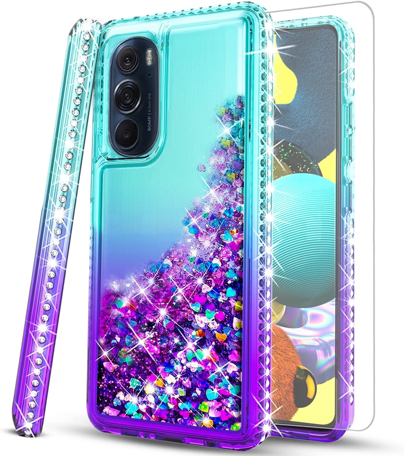 Redpepper Edge Plus 2022 Cover Glitter Teal Purple con Vetro