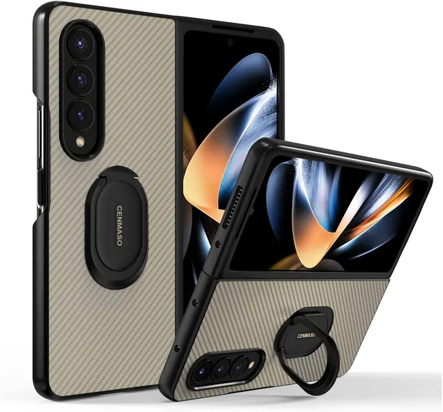Redpepper Galaxy Cases Z Fold 4 cover aramide nera anello stand