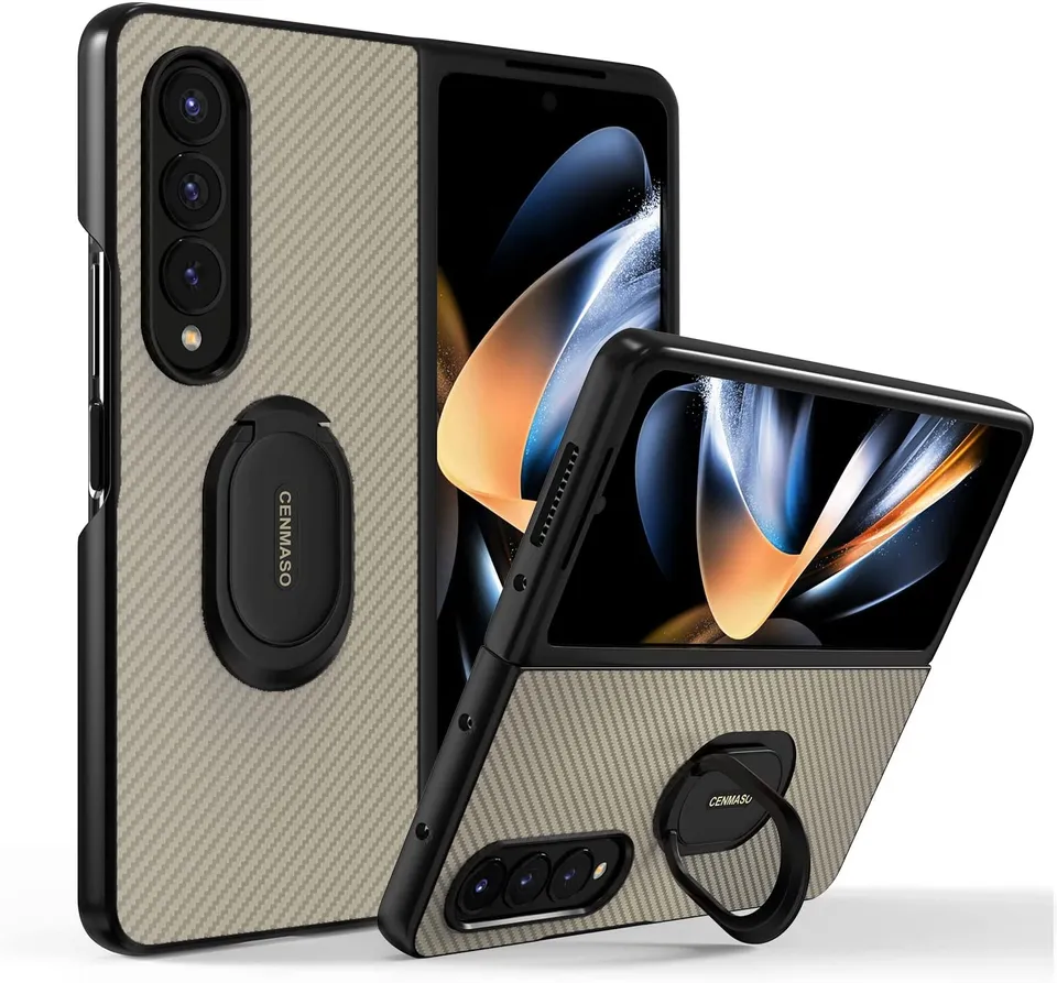 Redpepper Galaxy Cases Z Fold 4 cover aramide nera anello stand