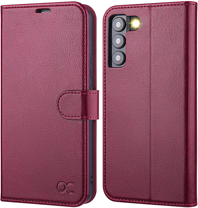Redpepper Galaxy S22 cover pelle nera libro portafoglio stand