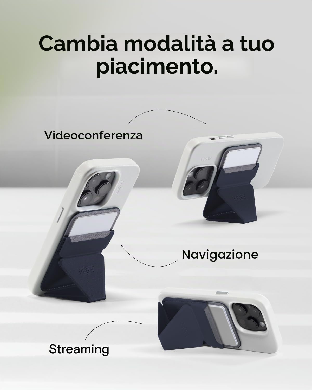 MOFT Snap Series Wallet Stand iPhone MagSafe 3 carte magnetico