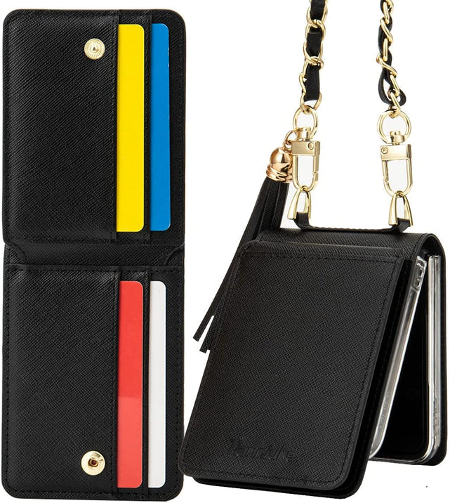 Redpepper Galaxy Z Flip 4 Cover Portafoglio Pelle Viola