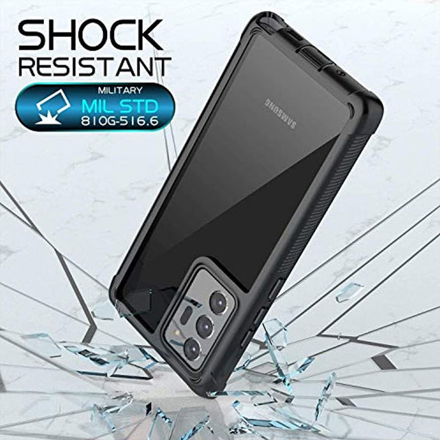 Redpepper Galaxy Note 20 Ultra cover antishock nero trasparente pellicola