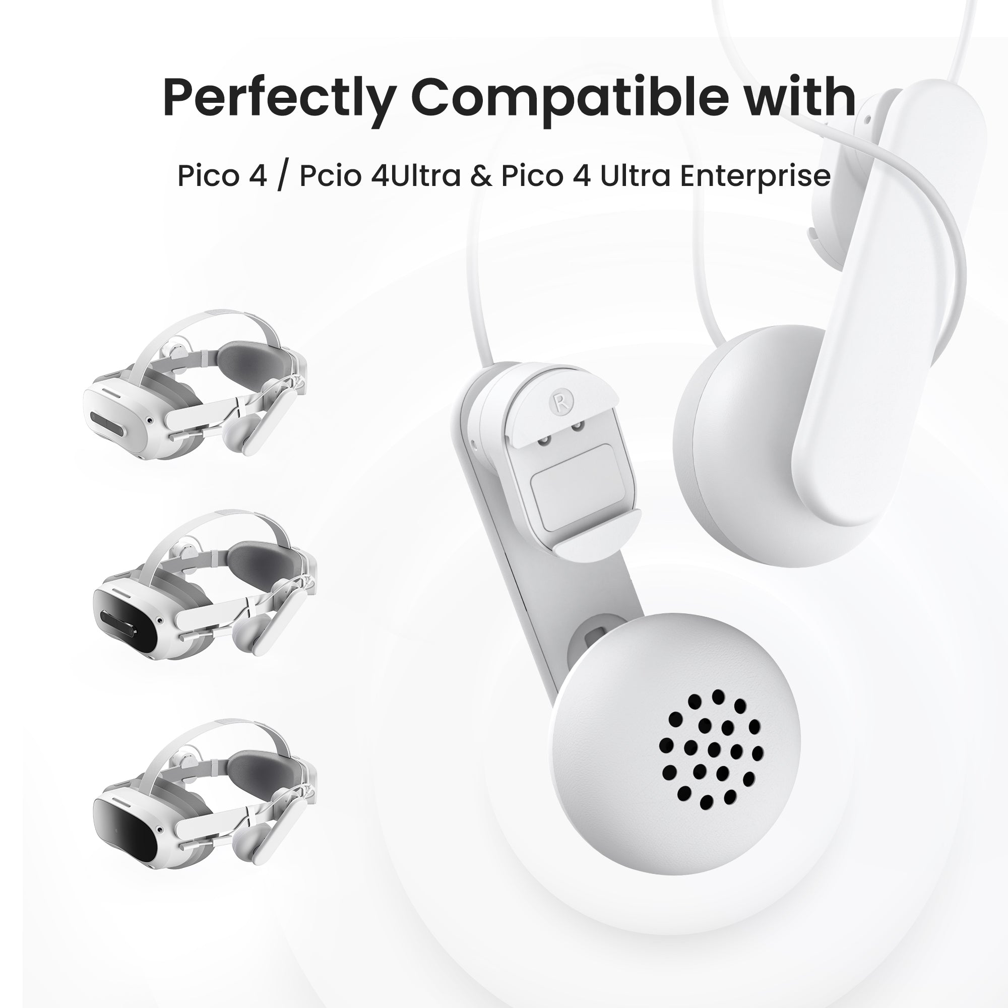 KIWI Design A3 VR Headphones cuffie VR Pico 4 clip-on memory foam