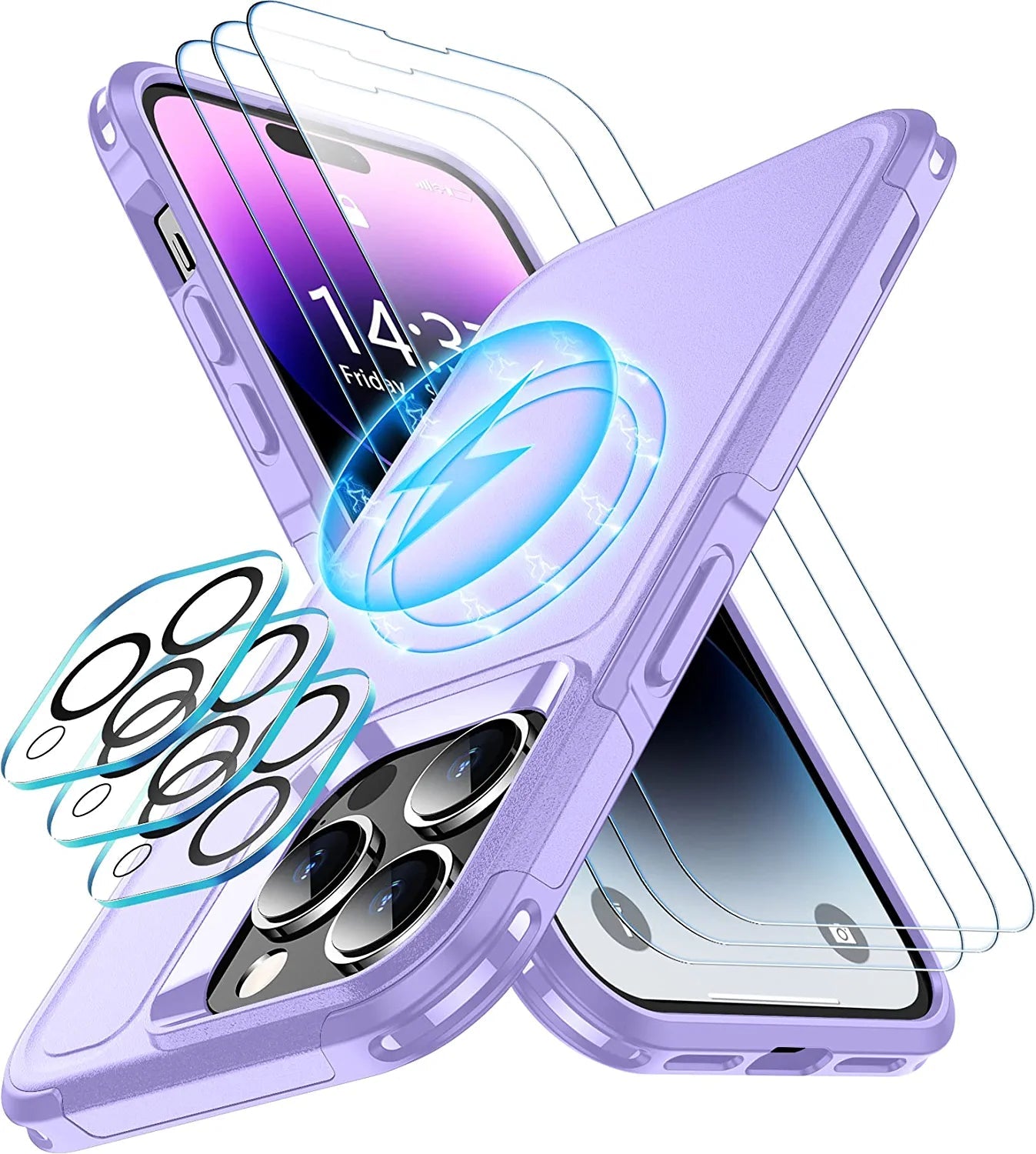 Redpepper iPhone 14 Pro Max cover MagSafe con 3 vetri