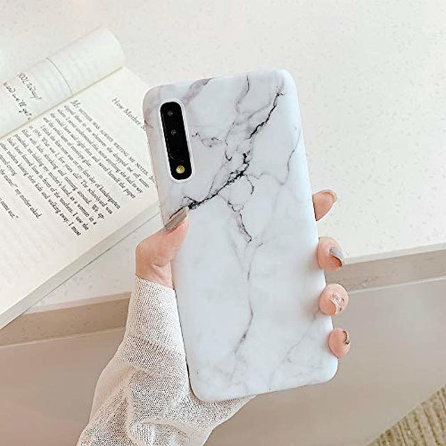 Redpepper Galaxy A70 cover marmo bianco slim TPU