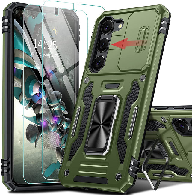 Redpepper Galaxy S23 Cover Rugged Anello Nera Full Body