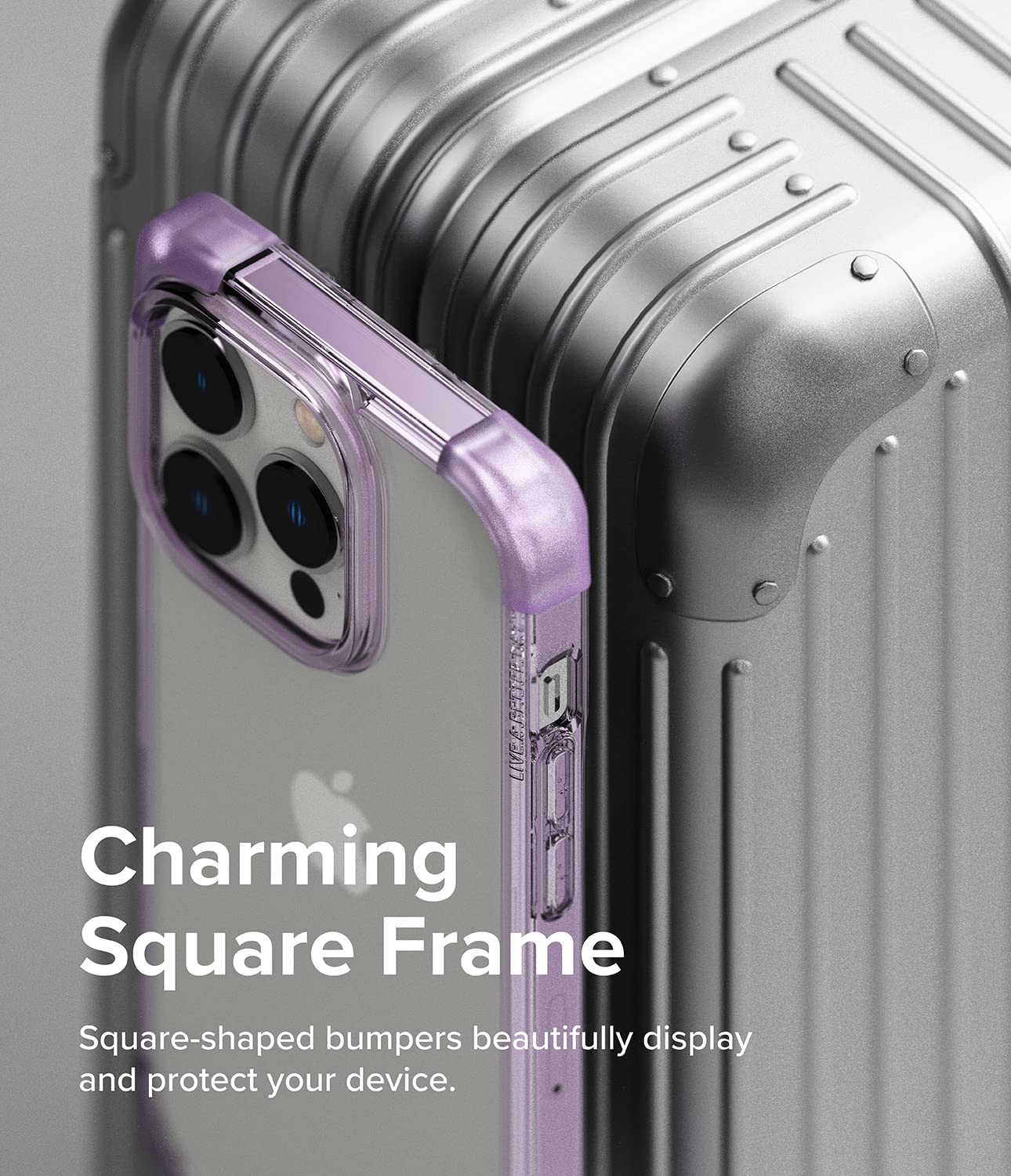 Ringke Fusion Bumper Cover iPhone 14 Pro Trasparente Viola